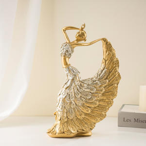 Figura Decorativa de Resina con Grabado Láser 3D de Pavo Real al Estilo Europeo, Decoración Creativa para el Hogar, Entrada, Cumpleaños, Boda, Ligera - Product Image 3