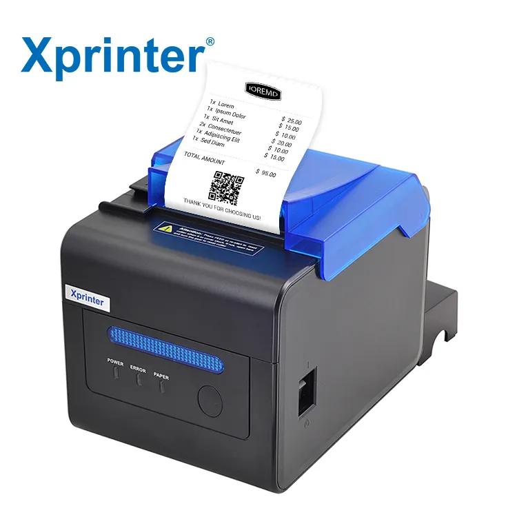 Xprinter XP-T300L China Fabrikant 80Mm Factuurprinter Met Led-Licht En Geluidsalarm Thermische Pos Printer