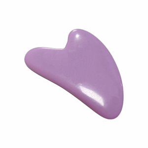 Outils de soin de la peau pas chers, masseur pour le lifting du visage, outils gua sha en résine de couleur violet clair - Product Image 4