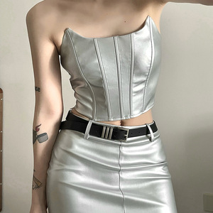 Nueva Ropa de Mujer para Primavera, <span class=keywords><strong>Falda</strong></span> de Cintura Alta con Escote Cruzado y Corte Ajustado en Color Sólido - Product Image 3