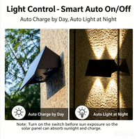 Lampe murale solaire extérieure pour jardin et cour, indice de protection IP54, fonctionnement crépusculaire, usage résidentiel