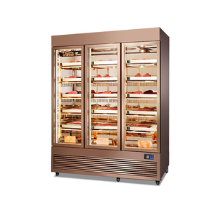 ตู้แช่เนื้อสเต็กแบบตั้งตรง 3 ประตู สำหรับแช่เนื้อวัวแบบ Dry-Aging พร้อมพัดลมคอมเพรสเซอร์และระบบทำความเย็นด้วยอากาศ - Product Image 4