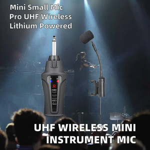 ไมโครโฟนไร้สาย UHF ระดับมืออาชีพ สำหรับการแสดงบนเวที พร้อมเครื่องขยายเสียง ไวโอลินพิคกัพ แบตเตอรี่ลิเธียมขนาดเล็ก ขั้วต่อ 6.35 มม. - Product Image 2