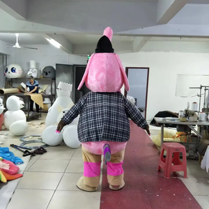 Efun quantité minimale de commande 1 pièce Costume de mascotte éléphant <span class=keywords><strong>rose</strong></span> taille adulte personnalisé Costume de mascotte animal en peluche à vendre - Product Image 6