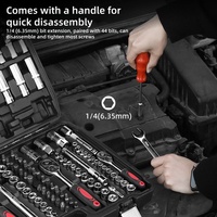 Ensemble d'outils de réparation automobile professionnel de 216 pièces, acier au chrome-vanadium OEM, coffret rigide, manuel, 46x32x9cm, jeu de clés à douille, cliquet