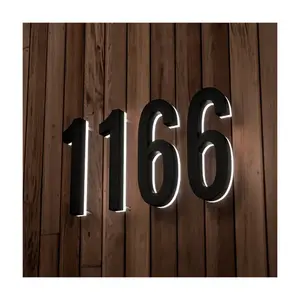 Customized Outdoor Store Signage Led Channel Letters 3d Acrylic Logo Letter Sign Outdoor Waterproof House Number