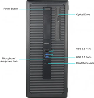 Ordinateur de bureau Barebone Tower ProDesk 600 G1, 4ème génération, propre, sans rayures, grade A, testé, fonctionnel