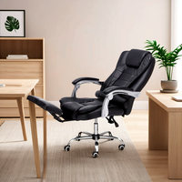 Mobilier chaise de bureau chaise de bureau en cuir avec fonction de massage chaise ergonomique peut dormir et se détendre massage 7 points