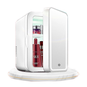 Mini Fridge Potiry 6.5 Liter AC DC Cooler and Warmer Mini Fridge for Bedroom Car Home Travel Mini Refrige