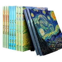 Carnet de croquis en papier rigide avec peinture à l'huile de Van Gogh, article tendance sur TikTok, épaissi, pour étudiants en art, dessin à la main, carnet de notes