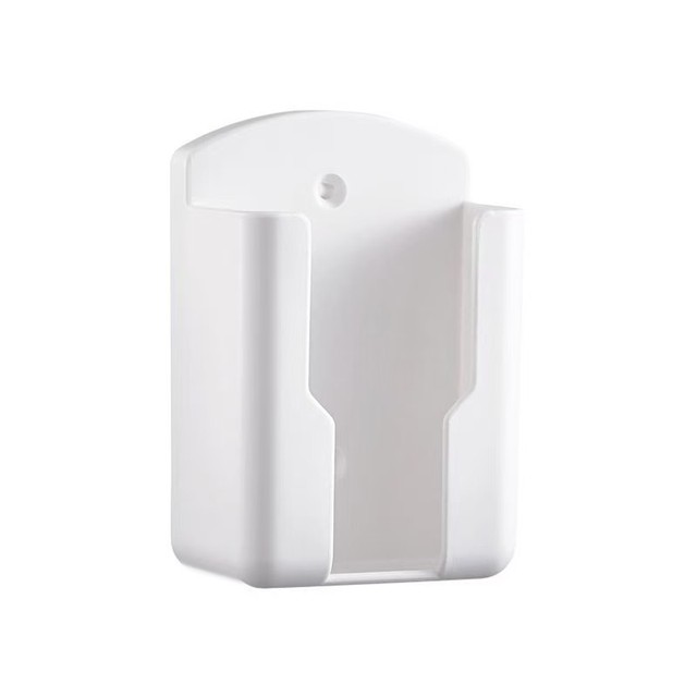 Wall Mounted Mobile Phone Charging Bracket with Hooks Self-Adhesive Bedside Remote Control Organizer Storage Box Rack
