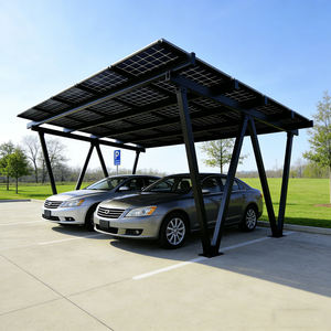 簡単設置地上設置10kw防水ソーラーパネルカーポートシステムアルミ製PV駐車場構造ソーラーモダンソーラーカーパーキング - Product Image 1