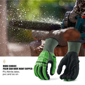 Guantes de Trabajo EN388 Resistentes a Cortes, con Protección Contra Impactos TPR, HPPE, Recubrimiento de Nitrilo Arenoso en la Palma, Impermeables, de Seguridad - Product Image 4