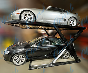 Lève-voiture hydraulique à ciseaux, design compact, élévateur de stationnement automatique, capacité de 2,7 tonnes, certifié CE - Product Image 2