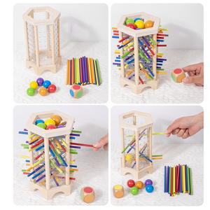Bảng gỗ trò chơi Montessori đồ chơi 42 Gậy đầy màu sắc trò chơi xúc xắc toán học Đồ chơi Giáo Dục Gia đình vui vẻ bóng thả trò chơi - Product Image 5