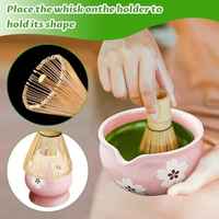 Ensemble de fouet à matcha écologique de 5 pièces avec bol en céramique et outils à thé, kit de cérémonie japonaise, cadeau, OEM accepté