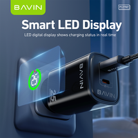 BAVIN Promo Panas Charger Dinding LED Pintar PC2196Y Berkualitas Tinggi EU Pd Qc3.0 25w dengan Kabel Usb