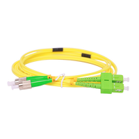 Kabel Patch Fiber Single Mode yang Dapat Disesuaikan FC UPC-SC APC Duplex untuk Penggunaan FTTH di Dalam Ruangan