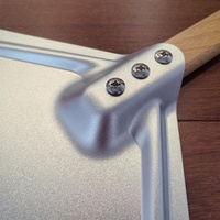 YINHAO Spatule à pizza professionnelle en aluminium 14x12 pouces avec manche en bois amovible, pelle à pizza perforée en métal pour retourner les pizzas
