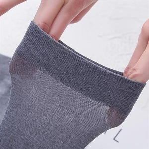 Men's Crew Socks Ultra Thin 10D Solid Color Nylon Mid-Calf Business Socks For Youth - Product Image 3