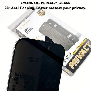 Protection d'écran en verre trempé 9H anti-espion et anti-statique OG ESD 28 degrés pour <span class=keywords><strong>iPhone</strong></span> 17 Air, 18 Pro Max, 16 - Product Image 2