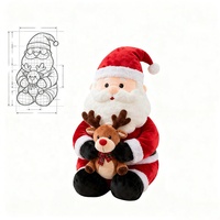 Bantal Hias Natal Kartun, Boneka Rusa Kutub, Mainan Boneka, Hadiah Natal Santa untuk Anak-Anak