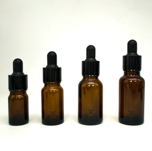 Vente en gros de flacons en verre ambré pour huiles essentielles, 5 ml, 10 ml, 20 ml, avec compte-gouttes, pour cosmétiques, reconditionnement - Product Image 1