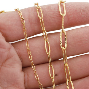 Stainless Steel Gold Plated Oval <b>Chain</b> For DIY Jewelry Clothing Bag Accessories - Product Image 2