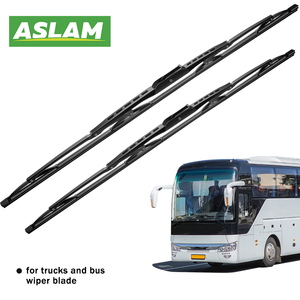 Escobilla Limpiaparabrisas para Camiones y Autobuses de Uso Pesado, Marco de Acero Inoxidable 304H, Escobillas de Goma Natural para Autocares y Camiones - Product Image 1