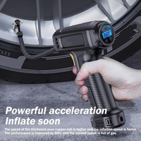 Compresseur d'air portable sans fil rechargeable pour pneus de voiture DC12V ABS avec affichage numérique LCD et moniteur de pression des pneus pour voiture