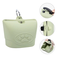 Sac banane portable d'extérieur pour l'entraînement et la promenade des chiens, avec pochette en silicone pour croquettes et friandises ; Accessoires pour animaux de compagnie