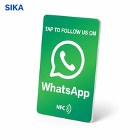 SIKA Vollfarbig Bedruckte PVC-Karte Individuelle NFC Google-Bewertungskarte NTAG215 NFC-Chip QR-Code für Google-Bewertungen und Soziale Links