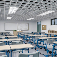 Solution tout-en-un pour mobilier scolaire : Bureau et chaise d'élève durables avec panier à livres, structure métallique