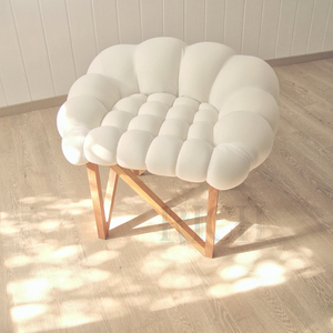 Decorative Makeup <strong>Stool</strong> <strong>Dressing</strong> Room Nordic Vanity <strong>Stools</strong> Wooden Leg <strong>Small</strong> White Velvet Footstool <strong>Stool</strong> - Product Image 6