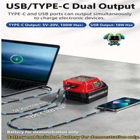 Chargeur USB-C 100 W pour outils électriques sans fil : perceuse, visseuse, meuleuse et scie à batterie