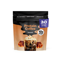 Café Protéiné Herborigen pour Marque Blanche – Poudre de Café Glacé Naturel Riche en Protéines de Lactosérum, Antioxydant, pour Adultes, Végétarien, Sans Sucre