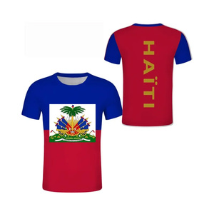 Novedades <span class=keywords><strong>Precio</strong></span> popular 3D Impresión completa O-cuello Poliéster Deportes Hombres Haití Camiseta con multicolor - Product Image 4