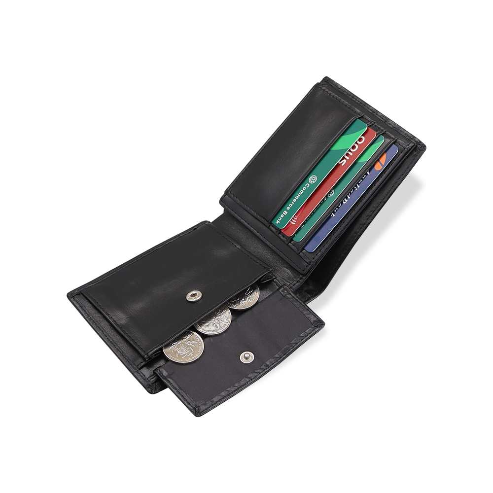 Оптовая продажа, мужской кожаный кошелек, мужской кошелек с блокировкой rfid, кожаный мужской тонкий кошелек двойного сложения