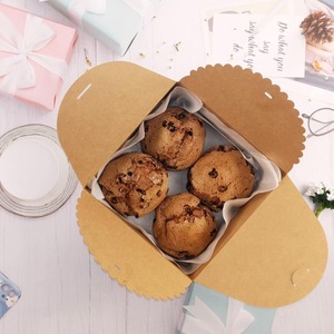 Kraft paper gift <b>box</b> with lid and ribbon, foldable <b>brown</b> cardboard <b>box</b>, suitable for gift packaging, customizable as per demand - Product Image 4