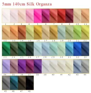 5.5Mm Tự Nhiên Trắng Lụa Organza Vải Lụa Đám Cưới Chính Thức Váy Lụa Organza Vải