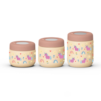 Termo al vacío de acero inoxidable personalizado para comida caliente/fría, contenedor de aperitivos, fiambrera para niños pequeños, tarro de comida aislado para niños