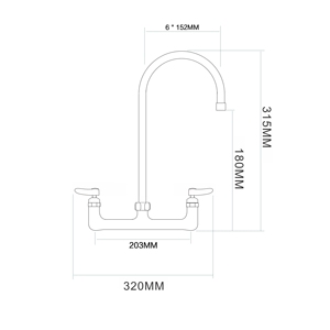 Grifos y Llaves Manuales de Diseño Moderno con Boquilla Giratoria de 360 Grados, Construcción de Latón y Válvula de Cerámica de 2 Manijas - Product Image 2