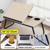 Table pliante à six niveaux, lit d'étudiant, bureau d'étude multifonction, bureau pliable pour ordinateur portable, 56x32x25cm