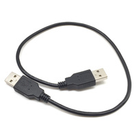 Cable Extensor USB 2.0 de Tipo A Macho a Macho, 0.3m/0.5m/1m, Cable de Extensión USB Corto para Periféricos de PC, Venta al Por Mayor
