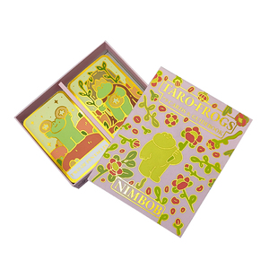 Sesiones <span class=keywords><strong>de</strong></span> adivinación impresas personalizadas, lujosa y elegante hoja <span class=keywords><strong>de</strong></span> oro <span class=keywords><strong>de</strong></span> dibujos animados, 79 <span class=keywords><strong>cartas</strong></span> <span class=keywords><strong>de</strong></span> Tarot, guía hecha <span class=keywords><strong>de</strong></span> Material <span class=keywords><strong>de</strong></span> papel duradero - Product Image 1