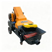 Pompe à béton mobile sur remorque, moteur électrique/diesel et pompe à béton à roulement, système hydraulique stable, 35 m³/h, haute efficacité