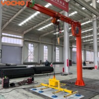 Kran Jib Portabel Berdiri Sendiri dengan Hoist Listrik 100-1000kg Rotasi 360° Lengan Kantilever Terpasang di Lantai Baja Karbon Bersertifikasi CE