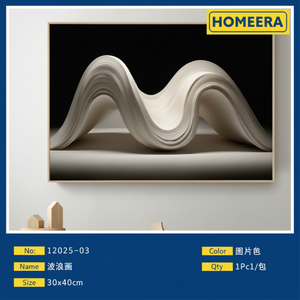 Arte della parete di cristallo all'ingrosso 30x40cm con bordo nero incorniciato in pellicola temperata materiale Design elegante - Product Image 1