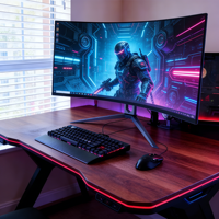 Moniteur d'Ordinateur de Jeu PC 4K 24 27 34 Pouces, Écran Incurvé UltraLarge 144-240Hz pour Bureau, Vente en Gros Usine