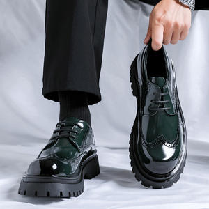 2025 New Trend Fashion Thick-soled Height-increasing <b>Men</b> Wedding <b>Shoes</b> Large Size Round Toe Formal Leather <b>Shoes</b> Dress <b>Shoes</b> - Product Image 1